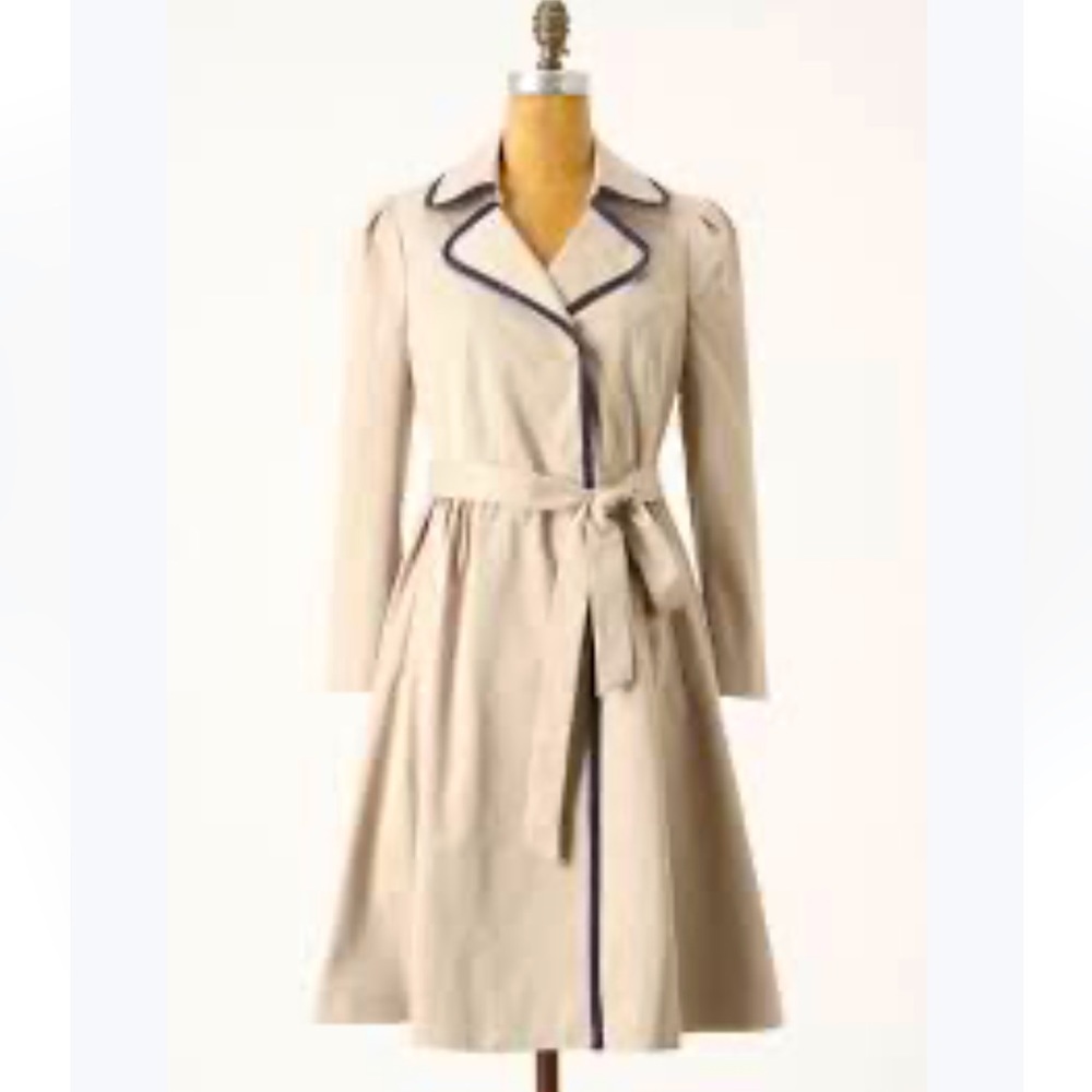 Anthropologie Elevenses Fair Lady Trench Coat